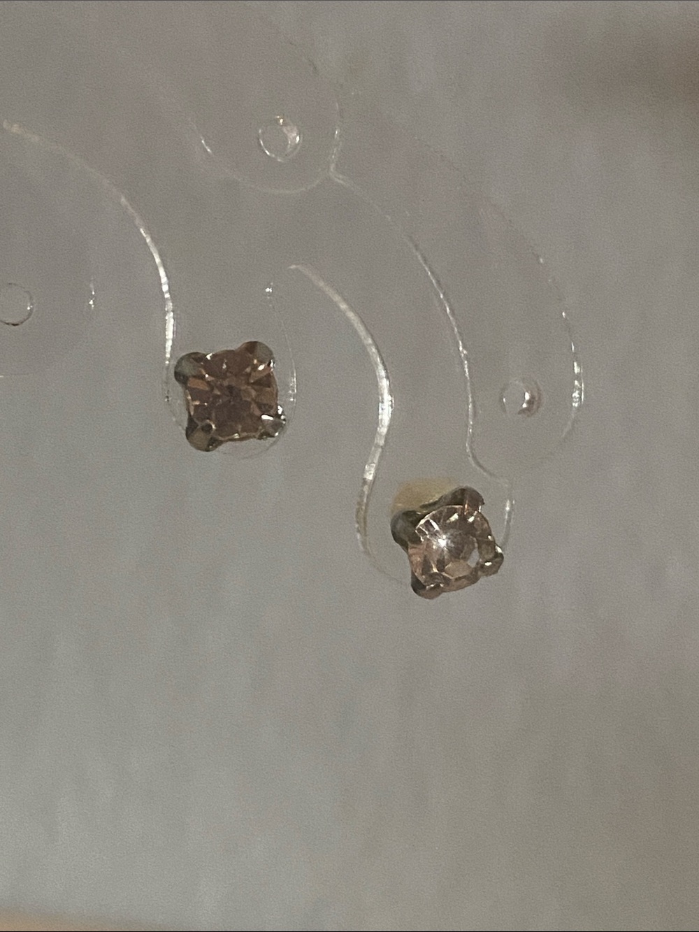 Classic Silver Crystal Stud Earrings - Elegant Women's Jewelry